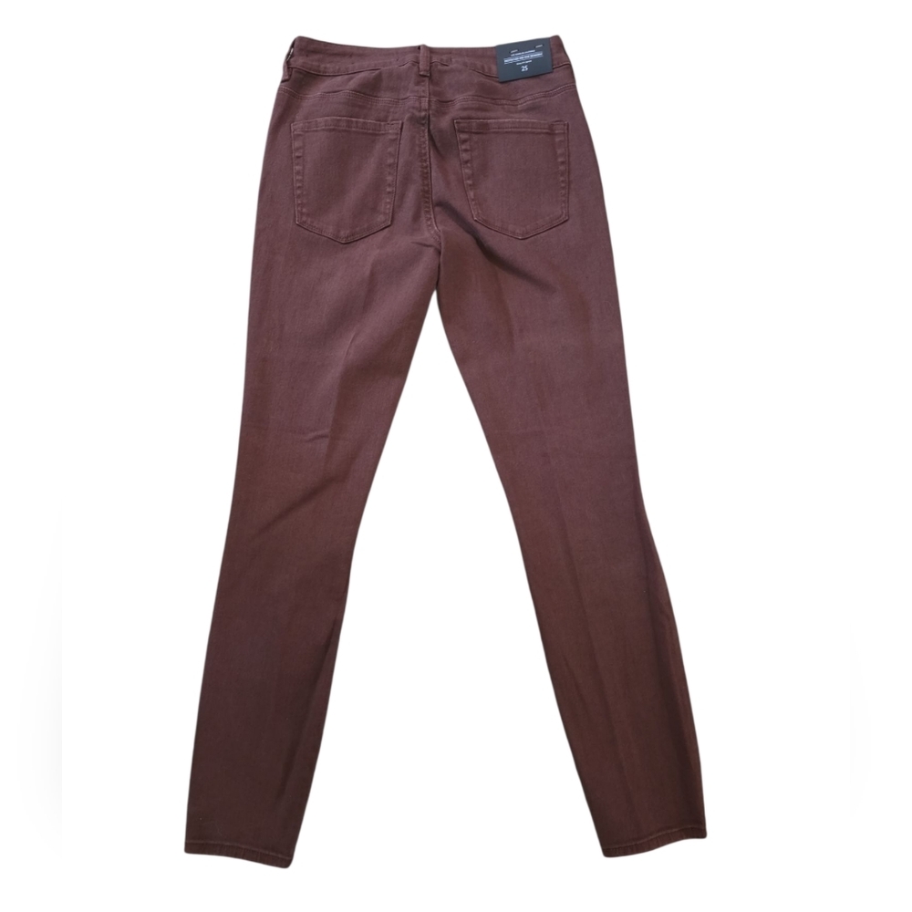 NWT Women's Jeans Bullhead Denim Co Taxon Size 25 Maroon Pants Skinny - Picture 2 of 4